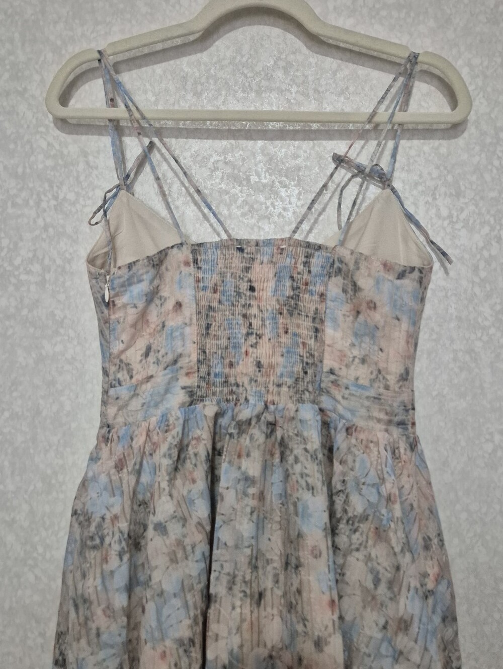 En Saison Pastel Floral Tie-Shoulder Maxi Dress in Blue and Blush..Size:M - Picture 10 of 14
